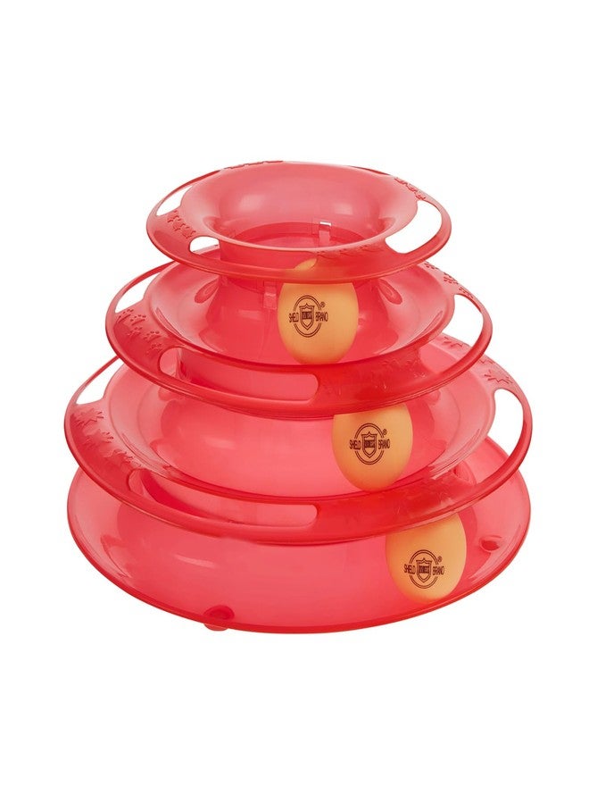 KittuPet Interactive 3 Layers Tower Track Roller Toy with Colorful Balls Toy Ideal for Playing Cats and Kittens (Multicolor) - Image 1